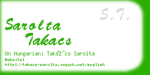 sarolta takacs business card